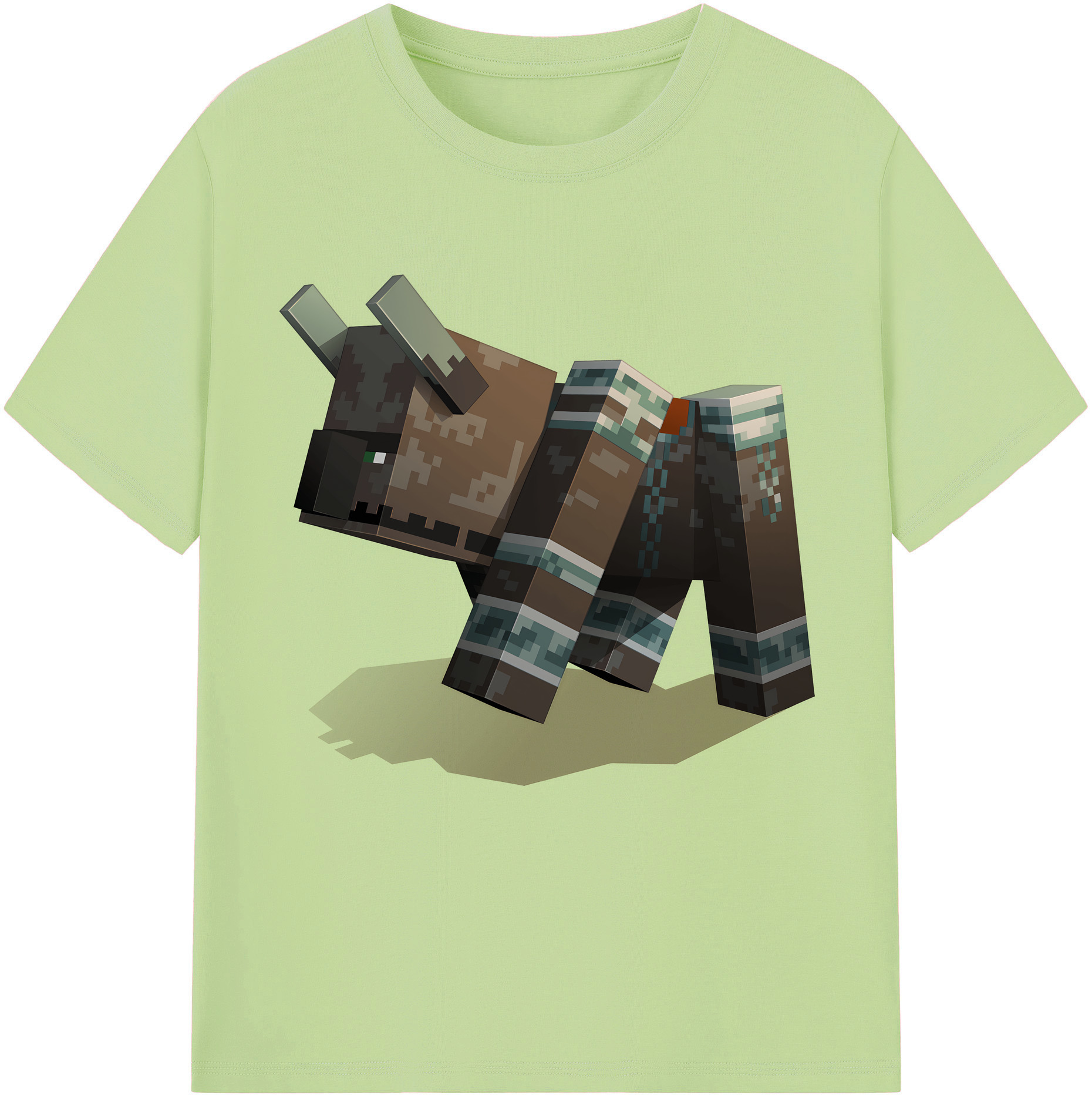 （画像用） マインクラフト ブロックの世界 Minecraft MC Block world 綿100％半袖Tシャツ（フロントプリント）